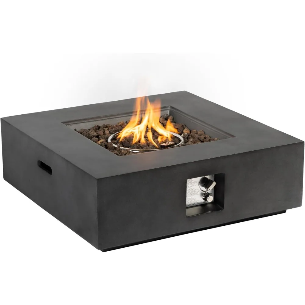 Fire Pit Bowl - 35-inch propaan vuurplaatstafel voor buiten, vierkante
