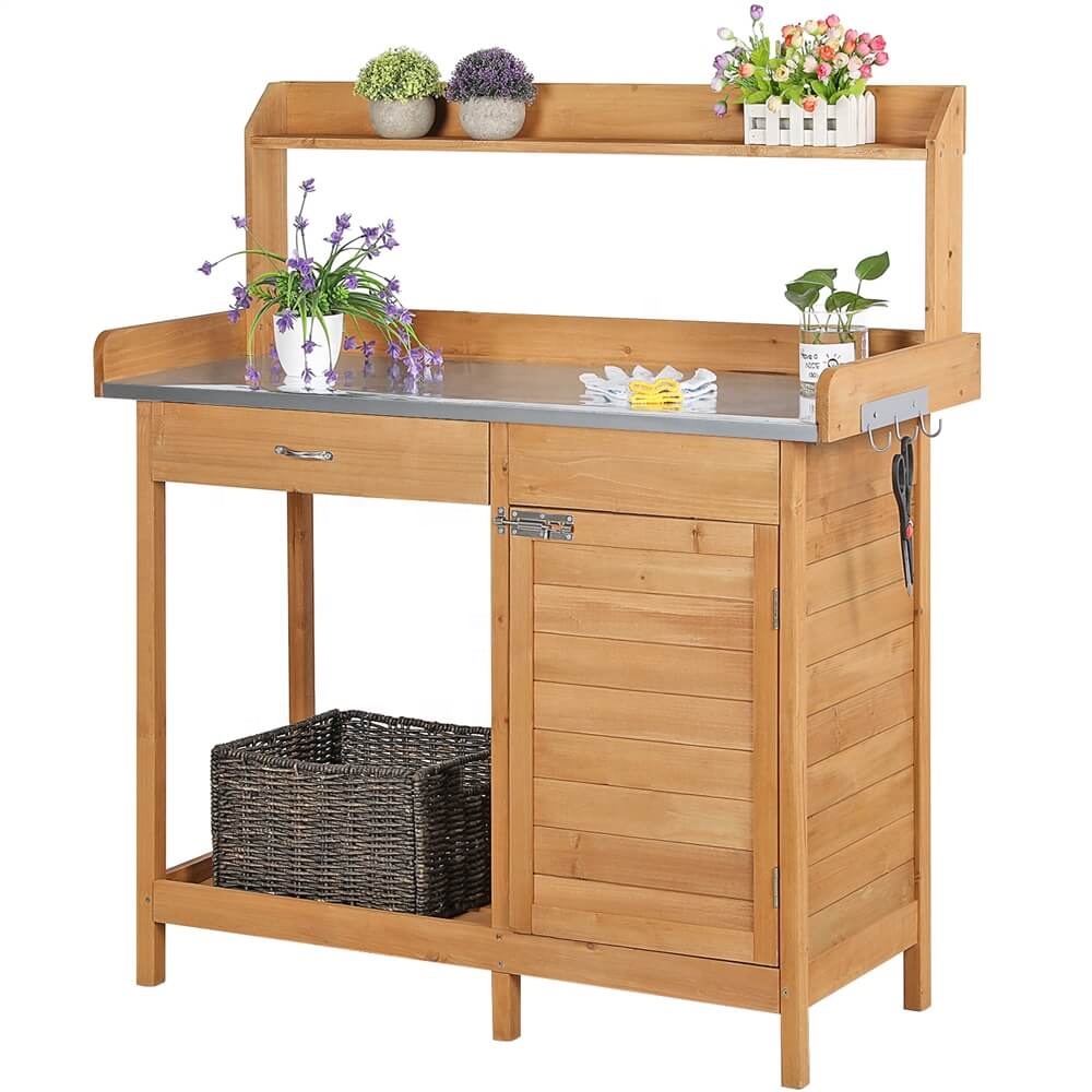 Outdoor Furniture Bench - Buitenwerktafel van massief hout voor gebruik
