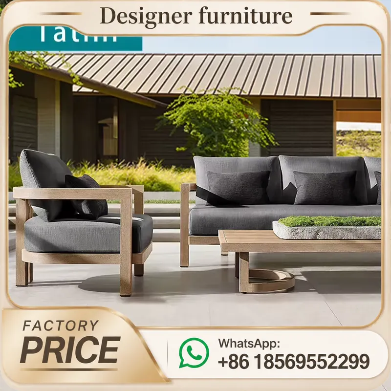 Outdoor Furniture Teak Wood - Teakhouten bankstel, waterdicht, voor buiten, patio,