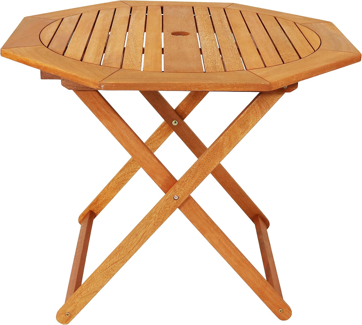 Outdoor Furniture Teak Wood - Meranti Houten Opklapbare Buitentafel, Achthoekige Patio