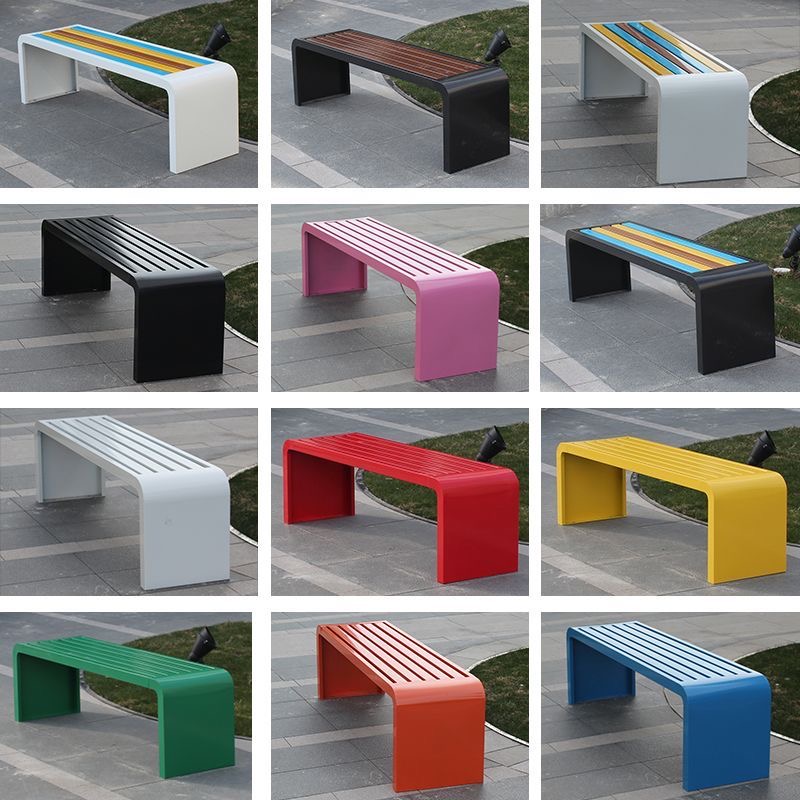 Outdoor Furniture Bench - 1m-1,8m koudgewalst stalen metalen bank park