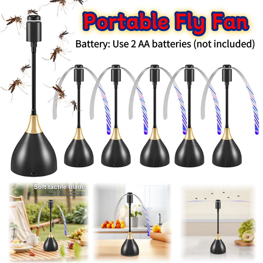 Outdoor Furniture Europe - 1-3PCS Fly Fans voor Tafels Draagbare