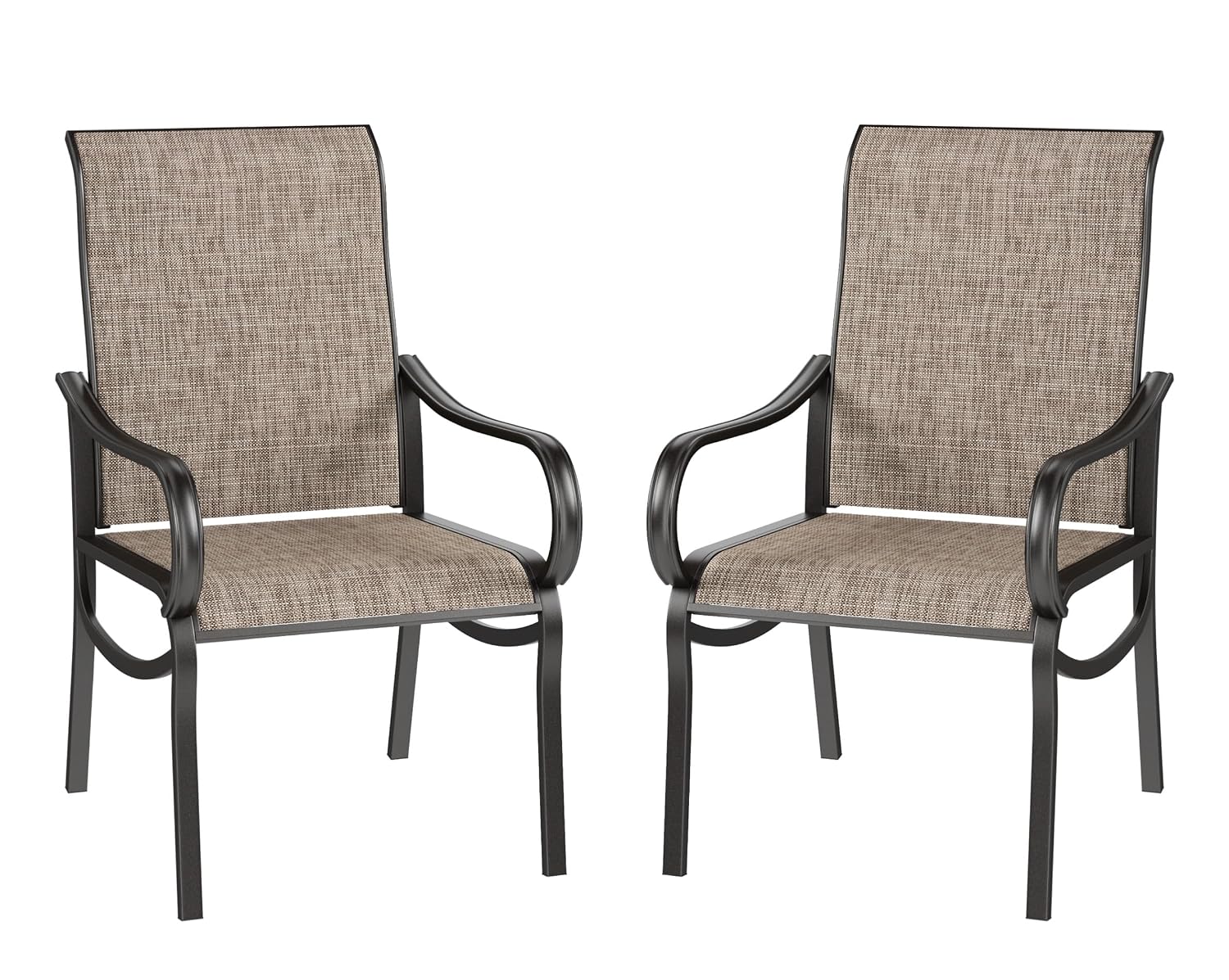 Deck Chair Lounger - Ergonomische hoge rug patio eetkamerstoelset van