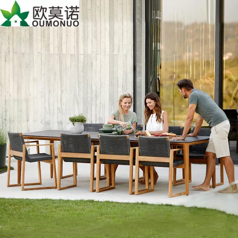 Outdoor Furniture Teak Wood - Buitenmeubelenset van rotan en teakhout: 1
