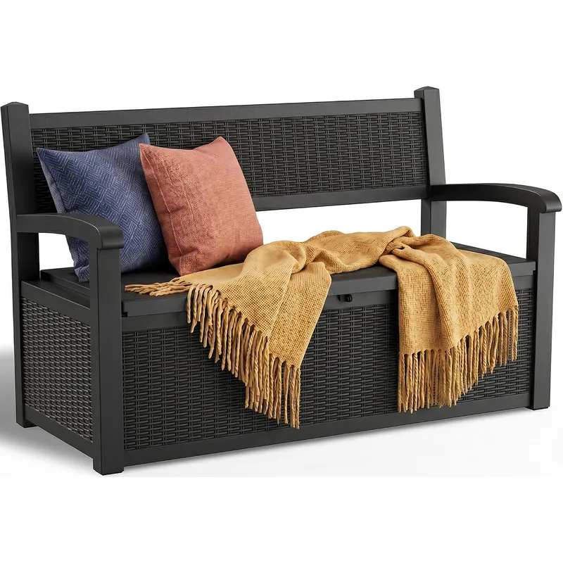 Outdoor Furniture Bench - Opbergbank Buiten Deck Box 100 Gallon
