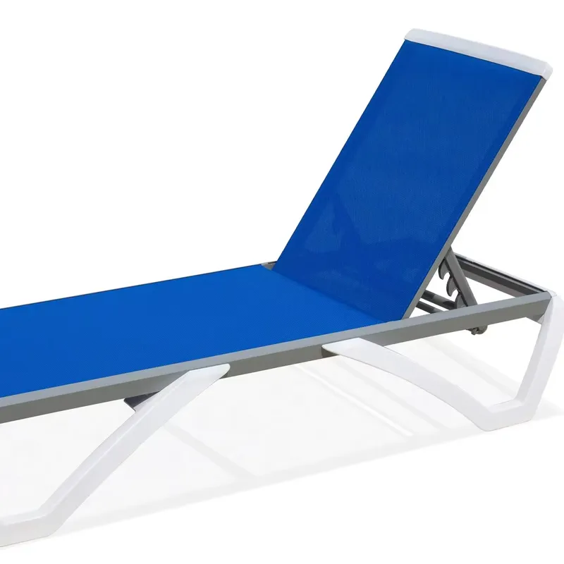 Deck Chair Lounger - Moderne verstelbare aluminium ligstoel, all-weather kunststof