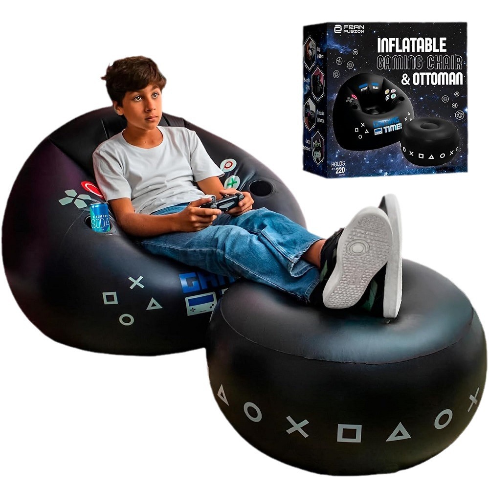 Outdoor Furniture Black - Creatieve Esports Gamingstoel met bekerhouder, zijvakken,