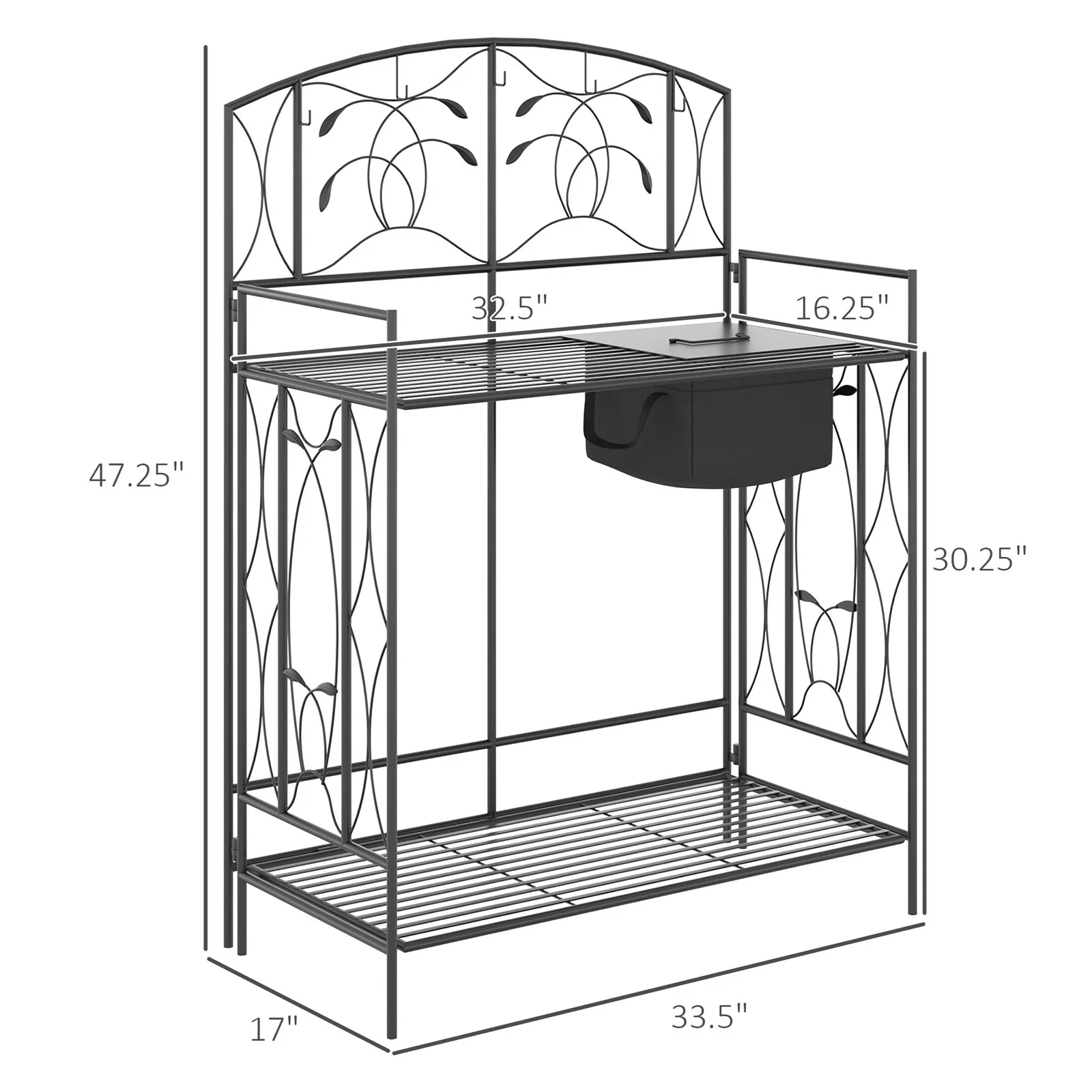 Metalen tuinplantentafel met t - Garden Bench Metal recensie en prijs