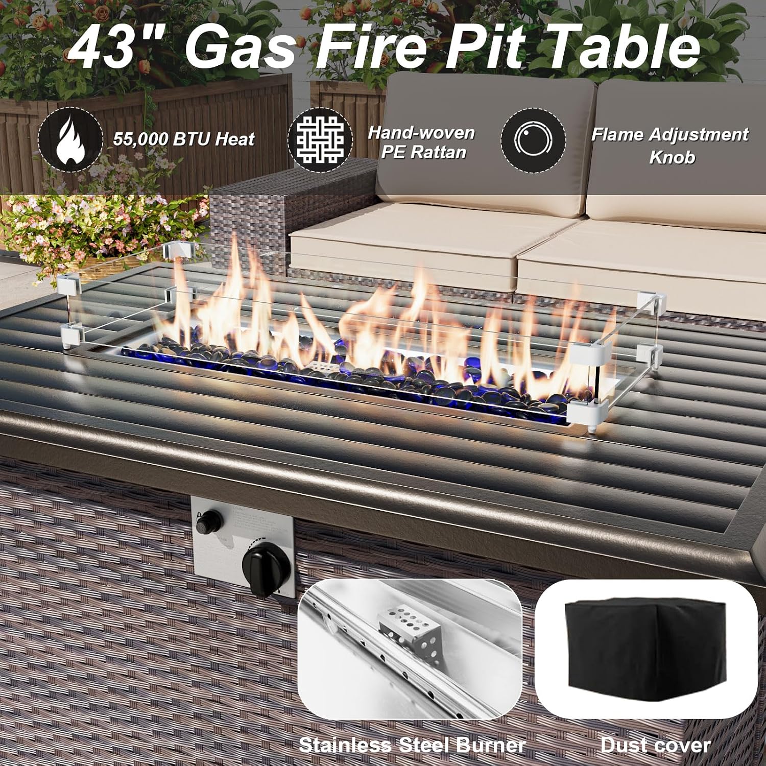 10-delige buitenhoekbankset me - Outdoor Furniture And Fire Pit recensie en prijs