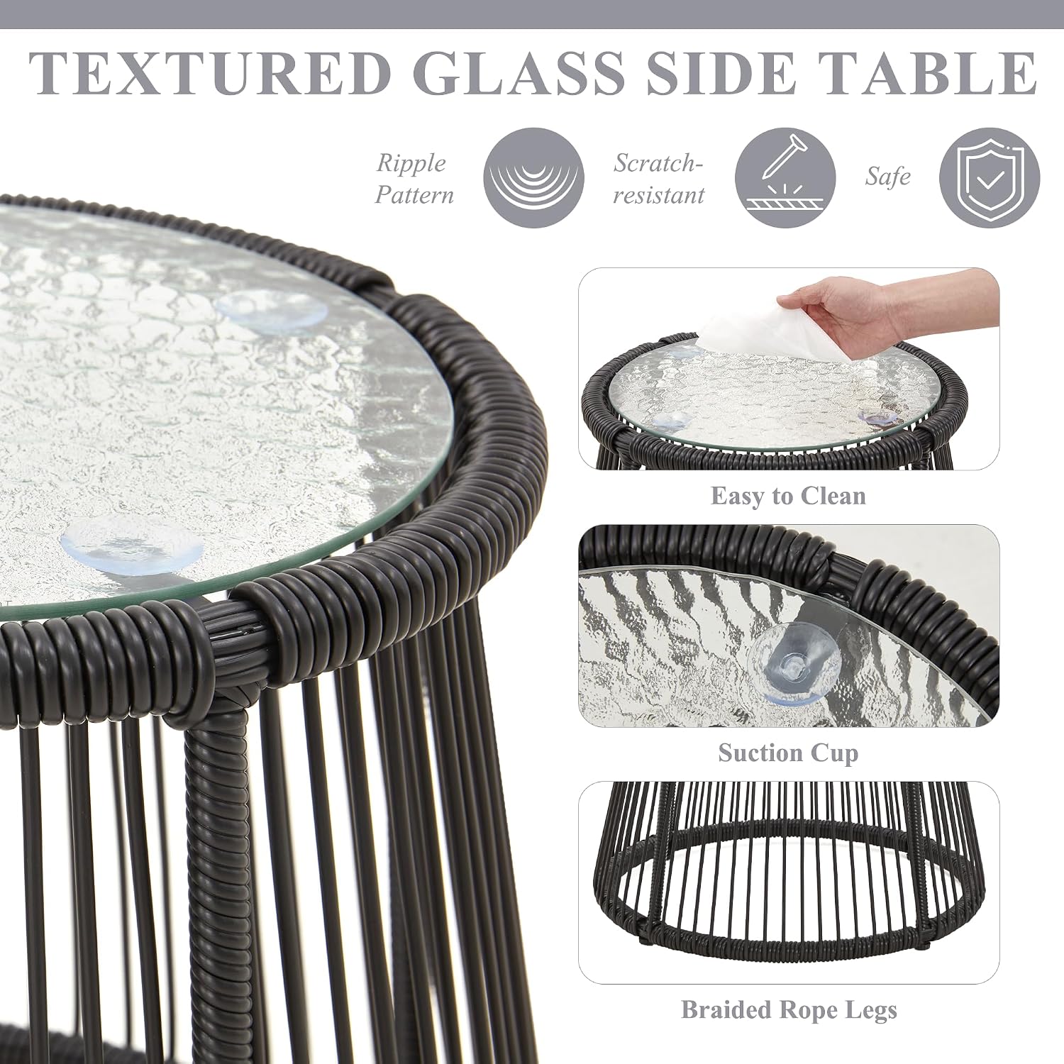 3-delige rotan tuinmeubelset v - Outdoor Furniture Black recensie en prijs
