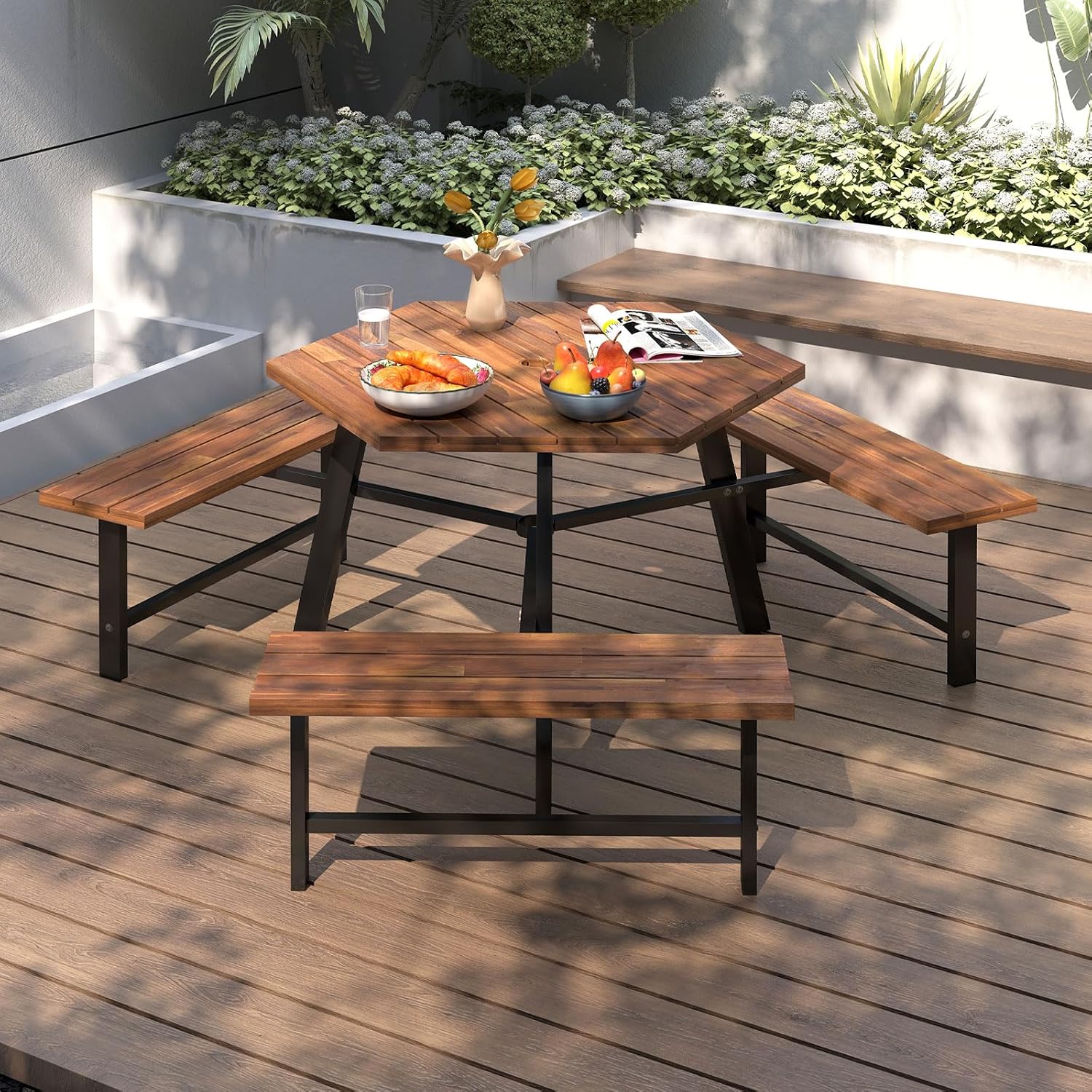 Picknicktafel- en bankset voor - Garden Bench Metal recensie en prijs