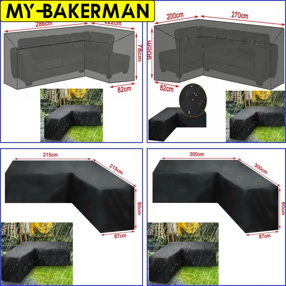 L-vormige meubelhoes waterdich - Outdoor Furniture Black recensie en prijs