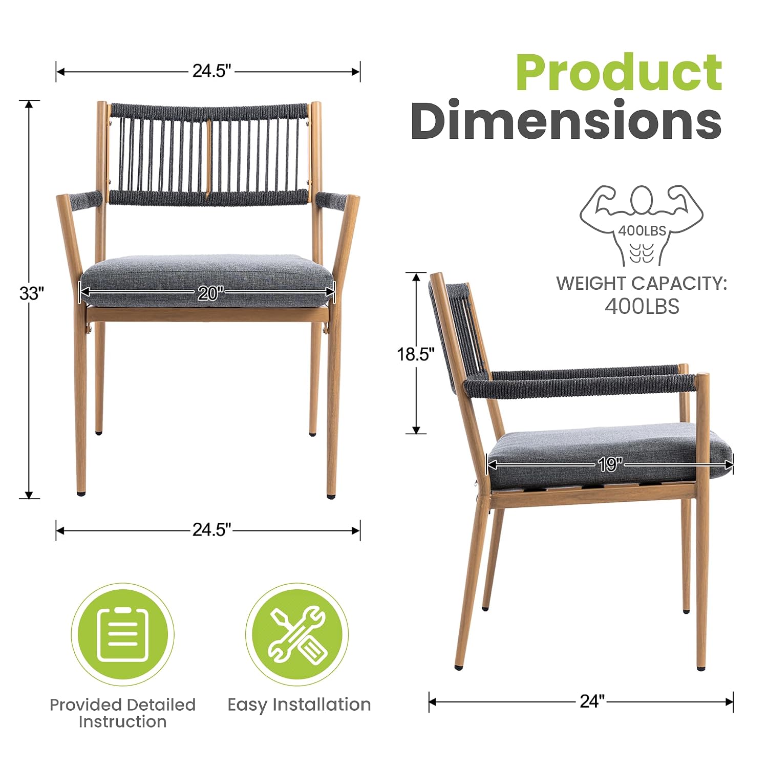 Buitenstoel met touw rugleunin - Deck Chair Lounger recensie en prijs