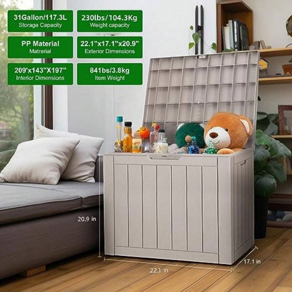 Afsluitbare hars-opbergbox voo - Outdoor Furniture Resin recensie en prijs