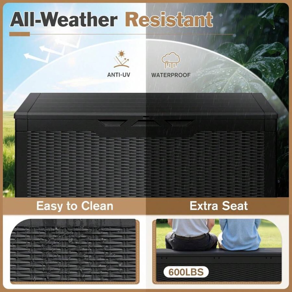 Grote afsluitbare buitenopslag - Outdoor Furniture Resin recensie en prijs