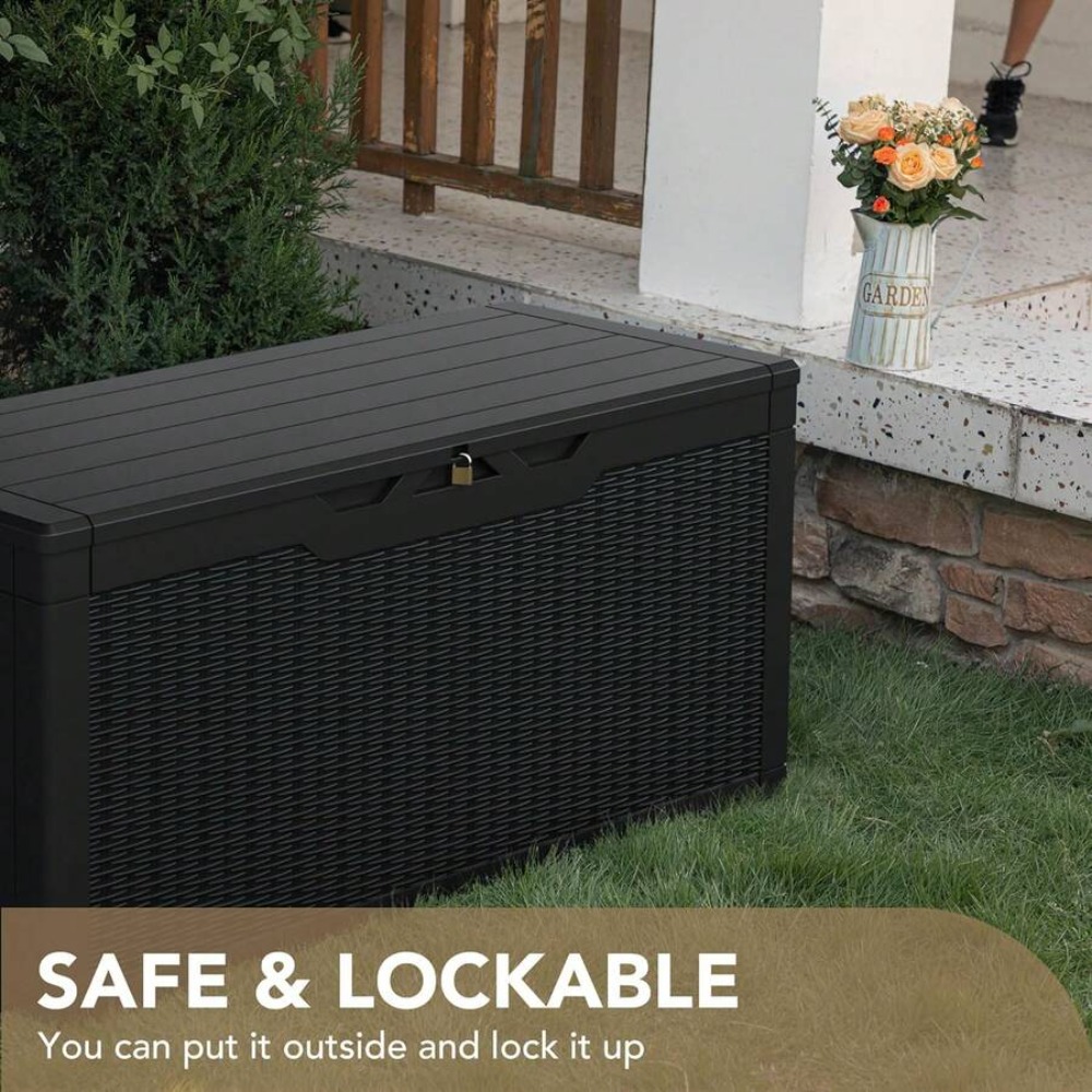 Grote afsluitbare buitenopslag - Outdoor Furniture Resin recensie en prijs