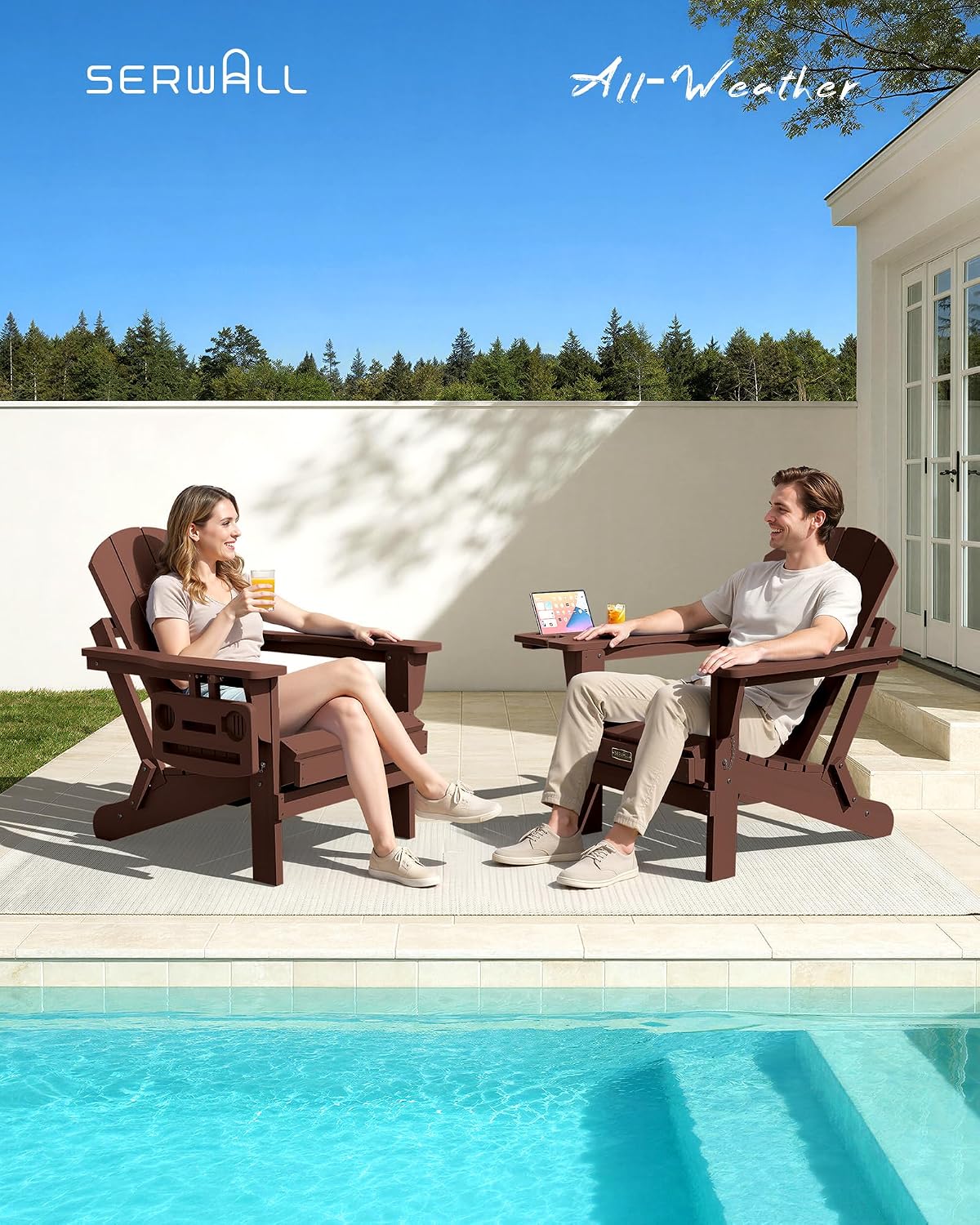 Vouwbare Adirondack Stoelenset - Outdoor Furniture Fire Pit Set recensie en prijs