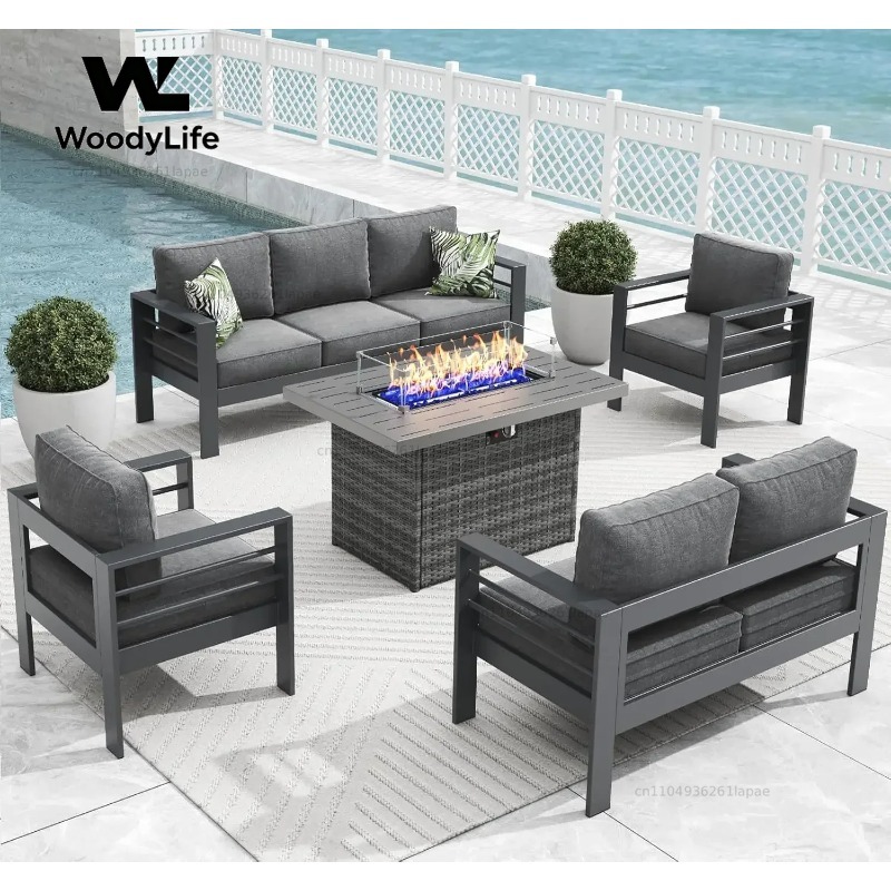 L5-delige moderne aluminium tu - Outdoor Furniture And Fire Pit recensie en prijs