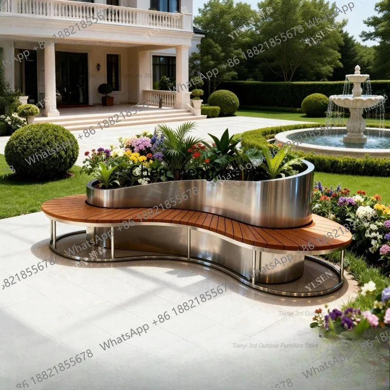 D80 RVS Bloembak Zitbank Buite - Garden Bench Metal recensie en prijs