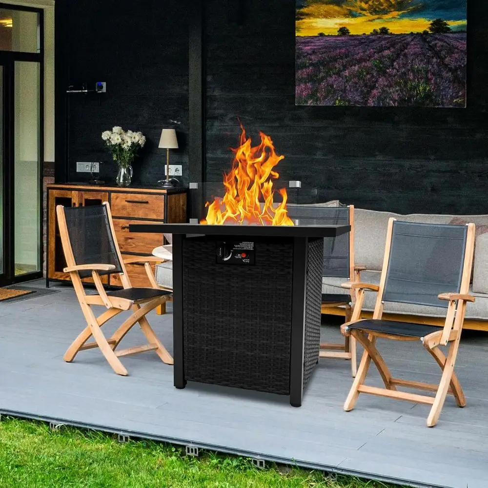 Wicker tuinmeubelenset, rotan  - Outdoor Furniture Fire Pit Set recensie en prijs