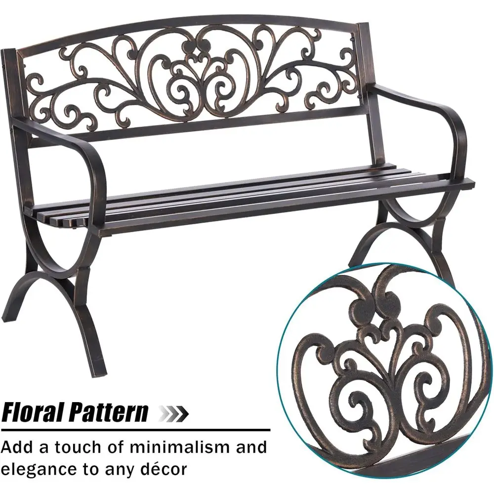 50 inch tuinbank voor buiten,  - Garden Bench Metal recensie en prijs