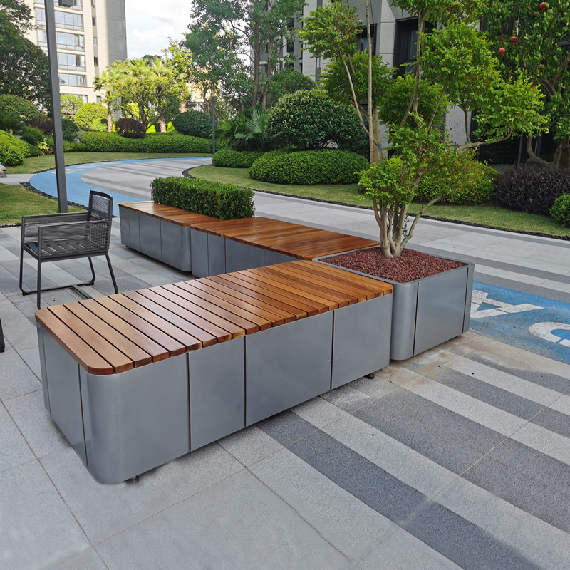 Combinatie metalen plantenbak  - Garden Bench Metal recensie en prijs