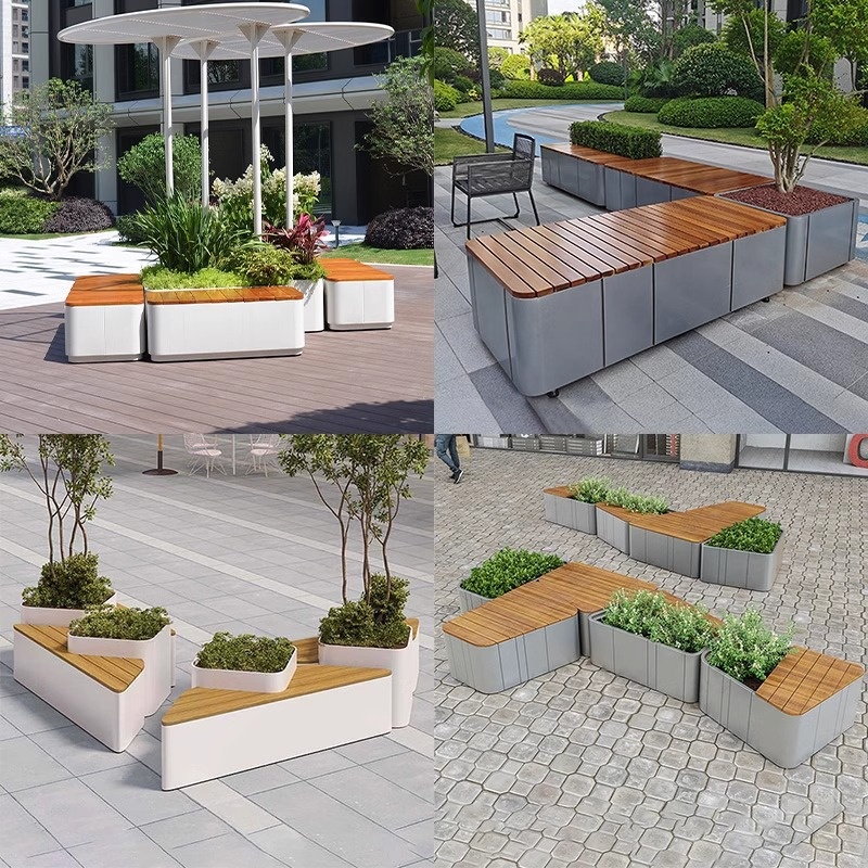 Combinatie metalen plantenbak  - Garden Bench Metal recensie en prijs