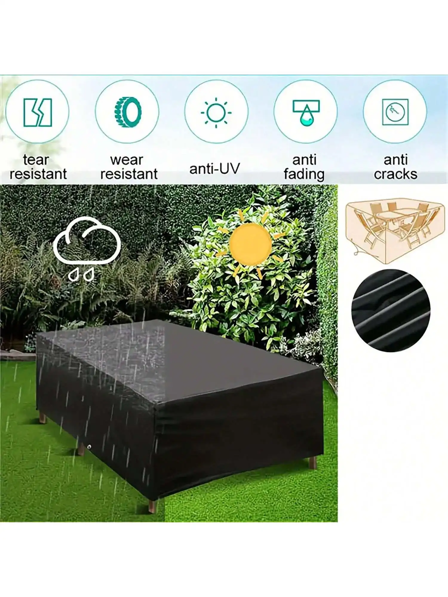 Multi-size buitenterras tuinme - Outdoor Furniture Black recensie en prijs