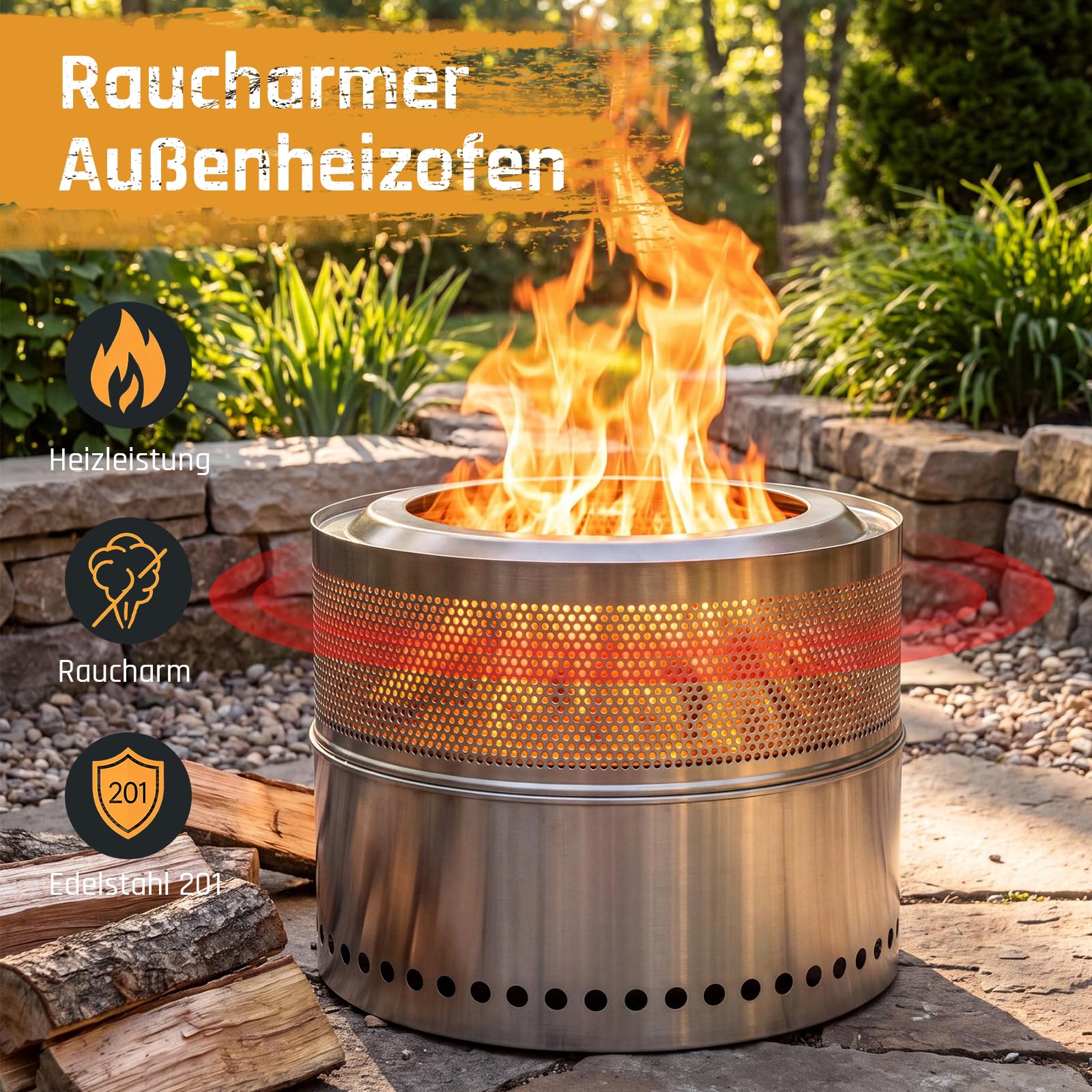 RVS vuurkuil 50cm, rookloze vu - Fire Pit Bowl recensie en prijs