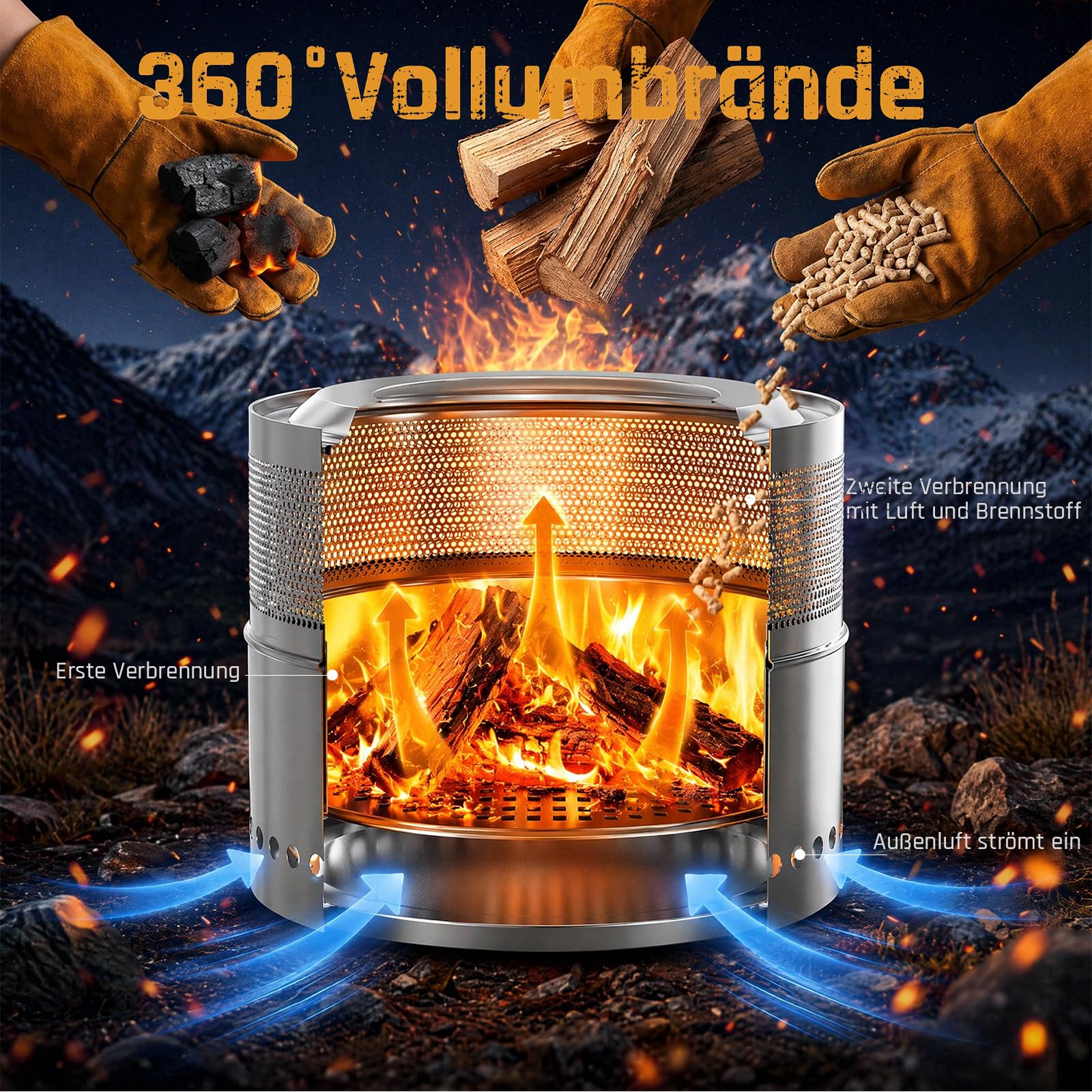 RVS vuurkuil 50cm, rookloze vu - Fire Pit Bowl recensie en prijs