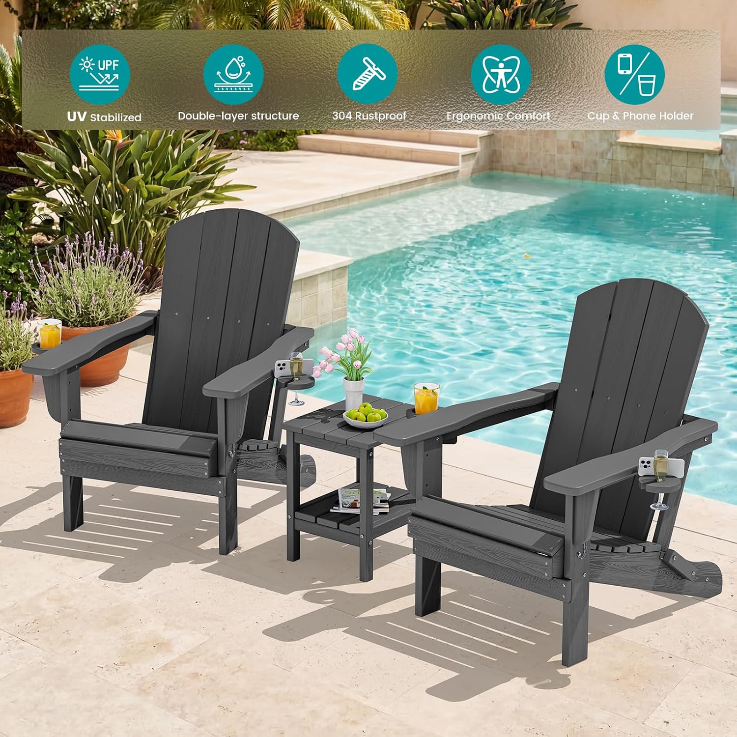 Set van twee opvouwbare buiten - Deck Chair Lounger recensie en prijs