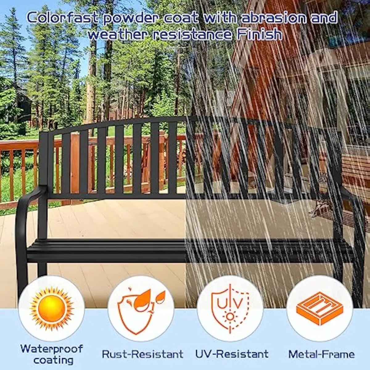 Buitenbank van metaal voor tui - Garden Bench Metal recensie en prijs