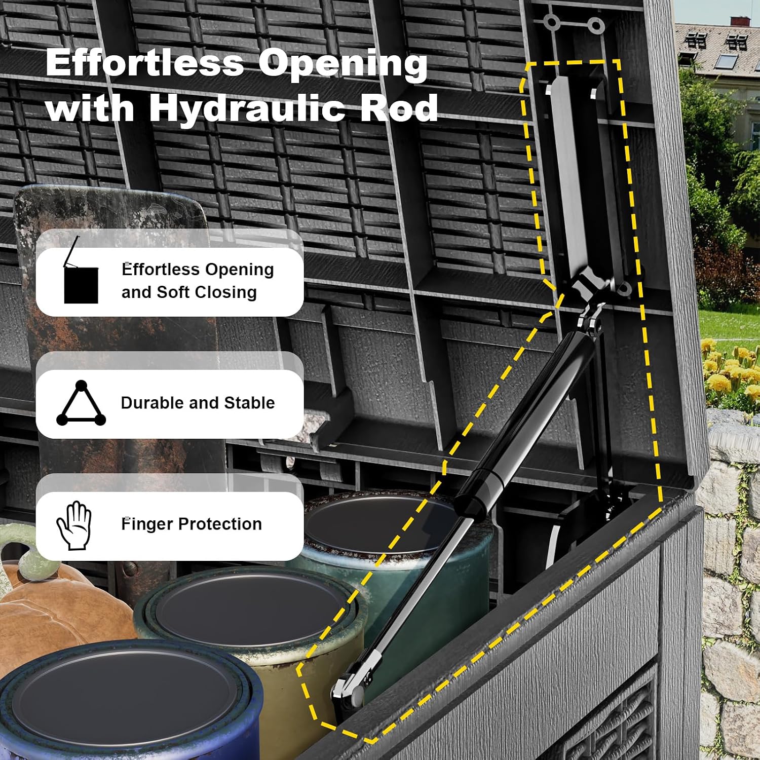 Grote waterdichte hars opbergb - Outdoor Furniture Resin recensie en prijs