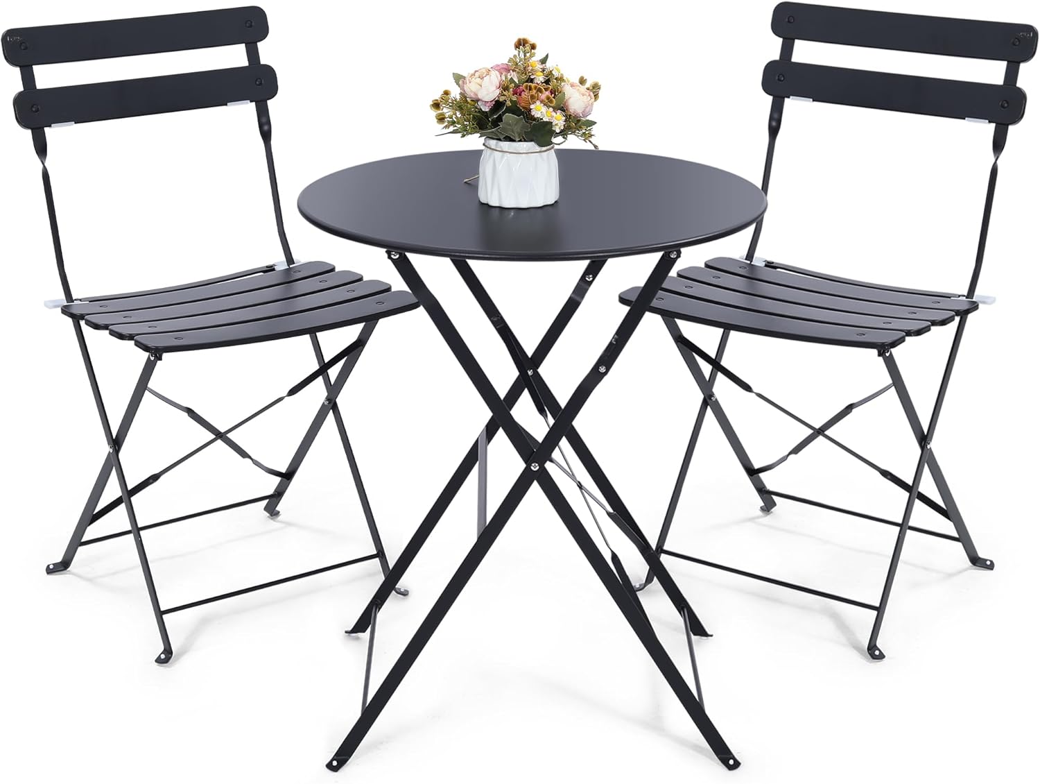 Ruimtebesparende zwarte 3-deli - Outdoor Furniture Black recensie en prijs