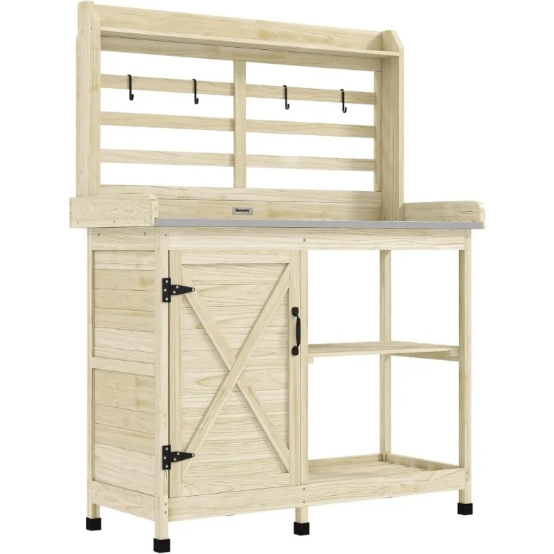 Tuinwerkstation met opbergkast - Garden Bench Metal recensie en prijs