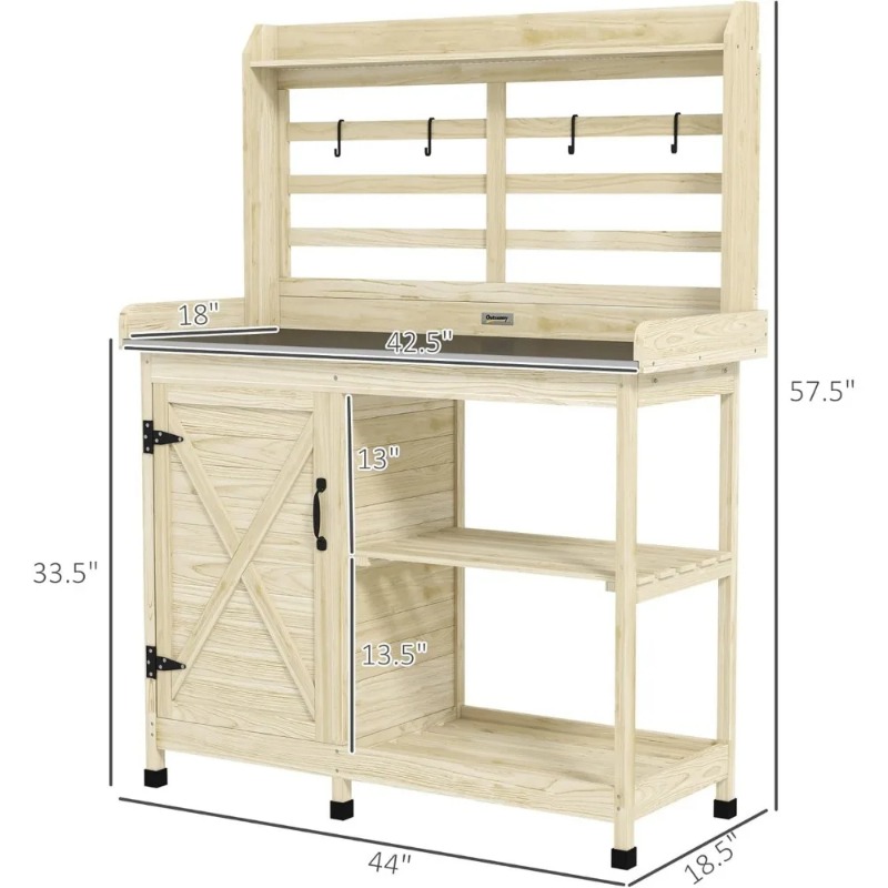 Tuinwerkstation met opbergkast - Garden Bench Metal recensie en prijs