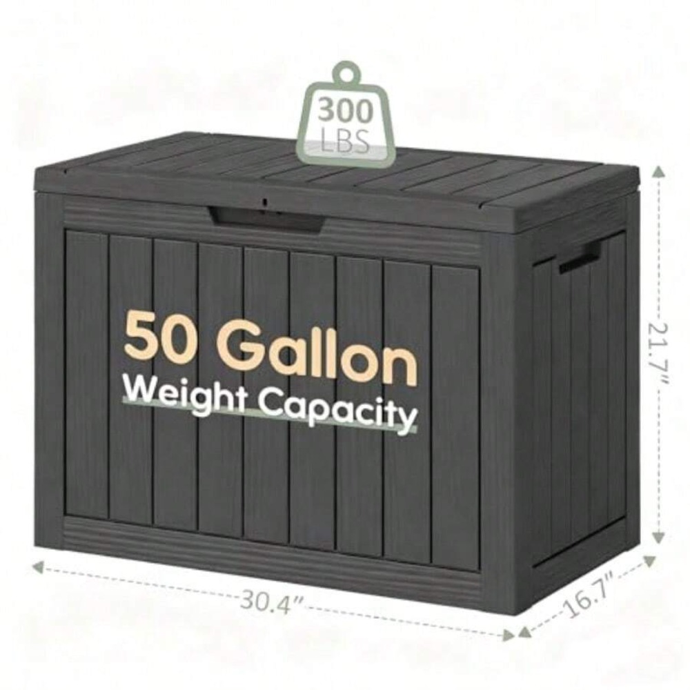 50 Gallon Buitenopslagbox Wate - Outdoor Furniture Resin recensie en prijs