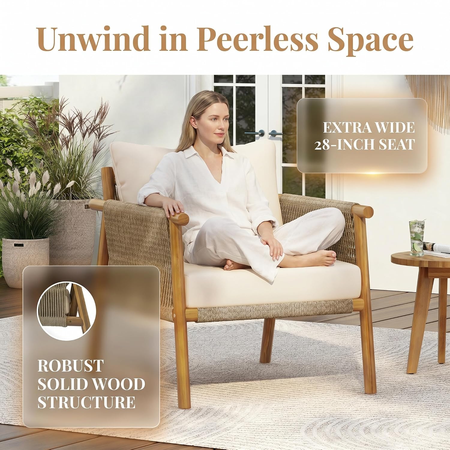 Buitenstoel van massief hout m - Deck Chair Lounger recensie en prijs