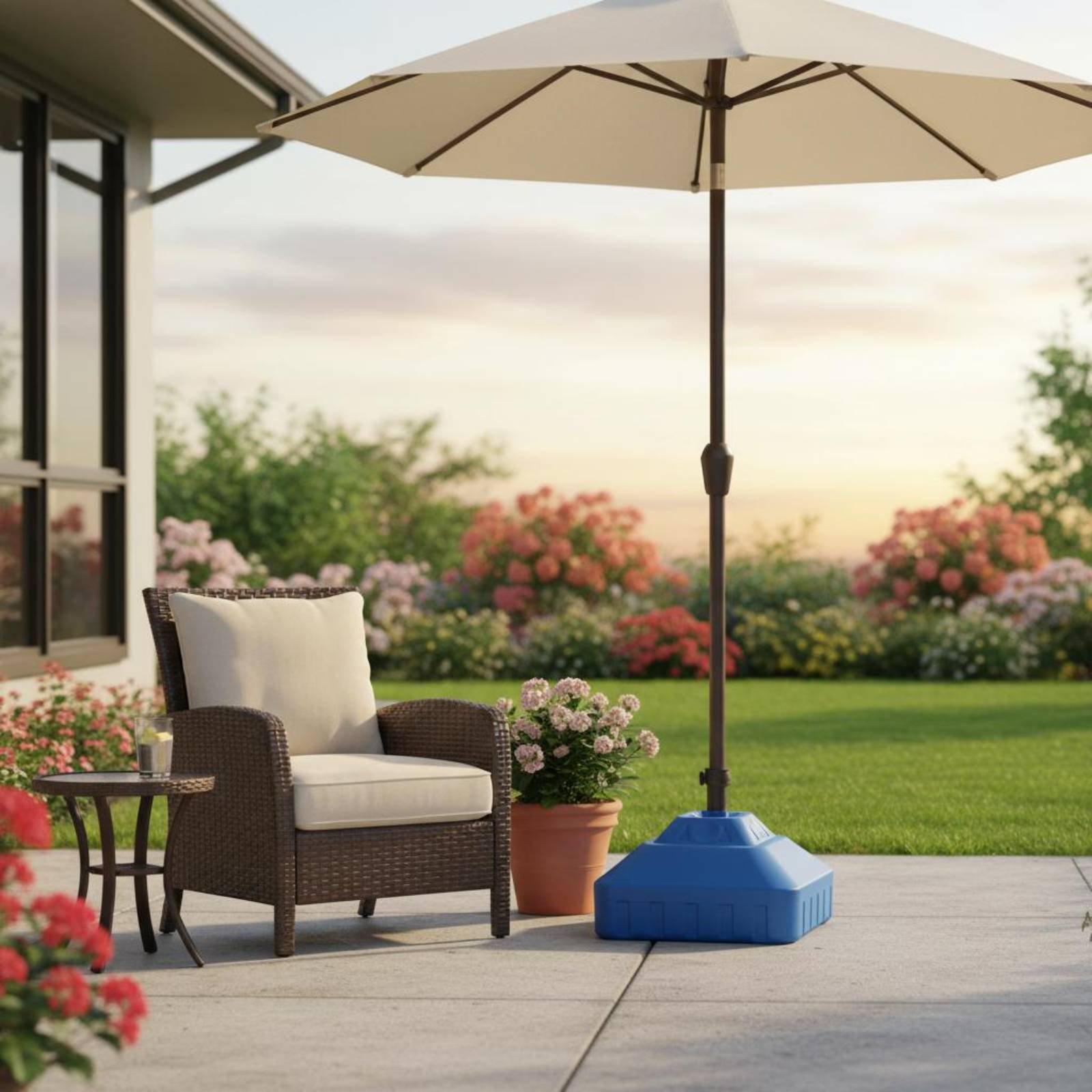 Met water te vullen parasolvoe - Outdoor Furniture Vendors recensie en prijs