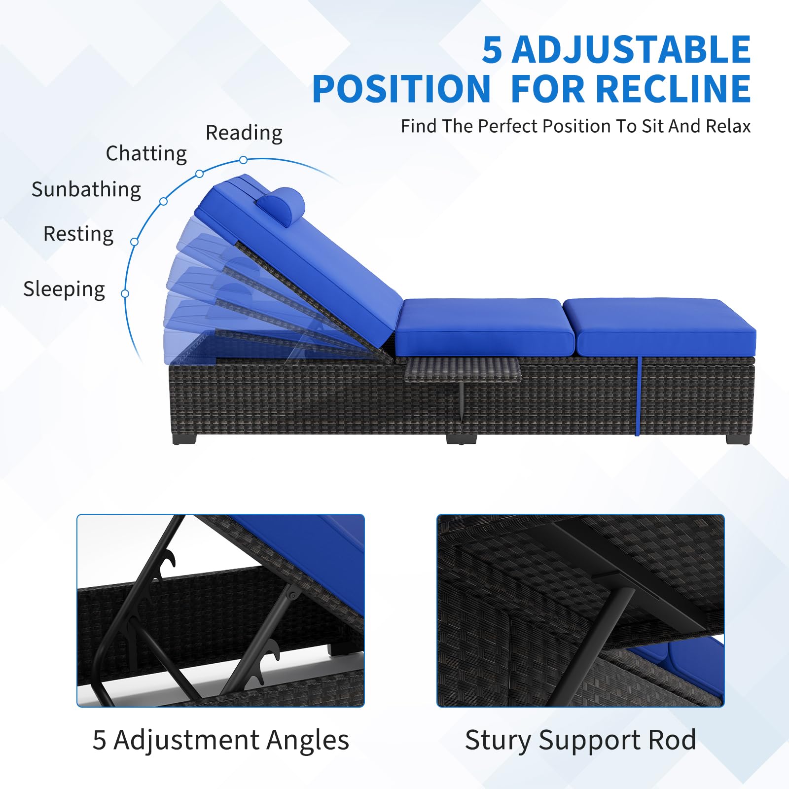 Buiten ligstoelenset van 2, 78 - Deck Chair Lounger recensie en prijs